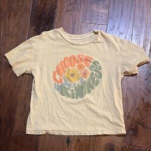 American Eagle Outfitters Choose Kindness' Tee - Light Yellow
